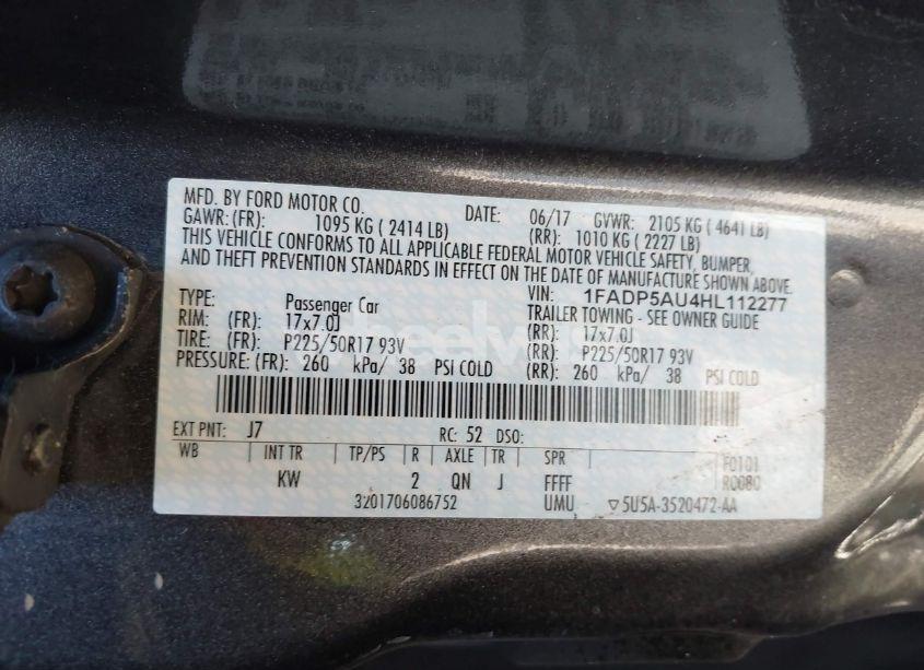 Photo 9 of 2017 Ford C-max HYBRID SE (VIN 1FADP5AU4HL112277)