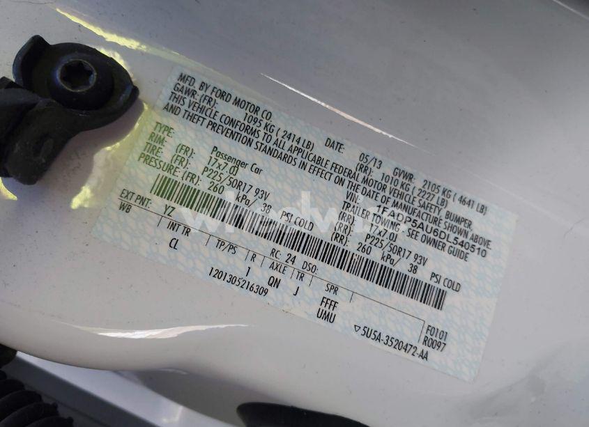 Photo 9 of 2013 Ford C-max HYBRID SE (VIN 1FADP5AU6DL540510)