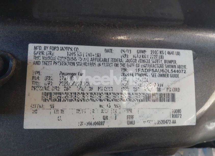 Photo 9 of 2013 Ford C-max HYBRID SE (VIN 1FADP5AU6DL544072)