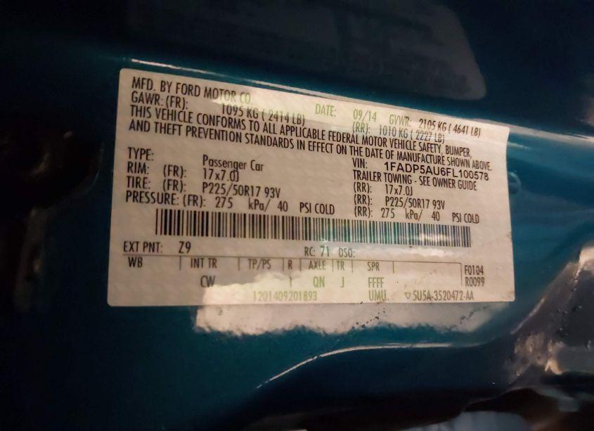 Photo 9 of 2015 Ford C-max HYBRID SE (VIN 1FADP5AU6FL100578)