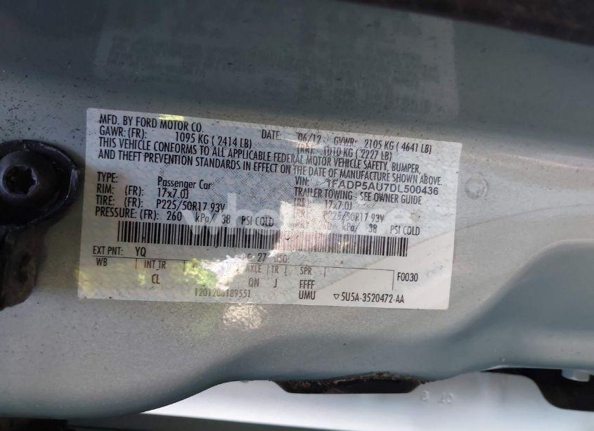 Photo 9 of 2013 Ford C-max HYBRID SE (VIN 1FADP5AU7DL500436)