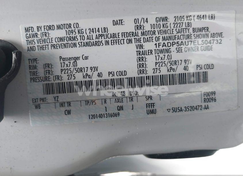 Photo 9 of 2014 Ford C-max HYBRID SE (VIN 1FADP5AU7EL504732)