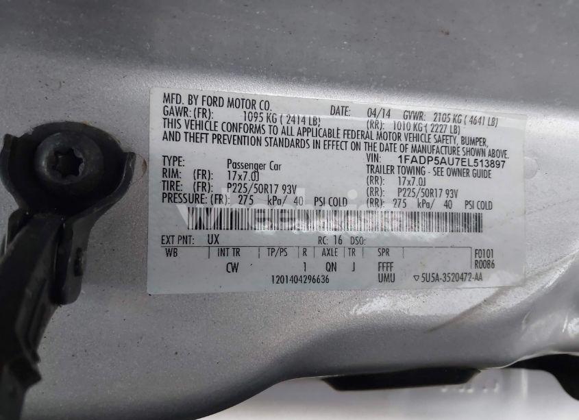 Photo 9 of 2014 Ford C-max HYBRID SE (VIN 1FADP5AU7EL513897)