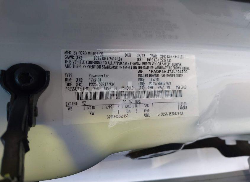 Photo 9 of 2018 Ford C-max HYBRID SE (VIN 1FADP5AU7JL104700)