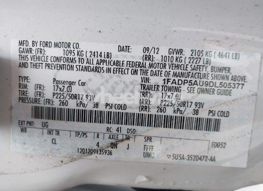 Photo 9 of 2013 Ford C-max HYBRID SE (VIN 1FADP5AU9DL505377)