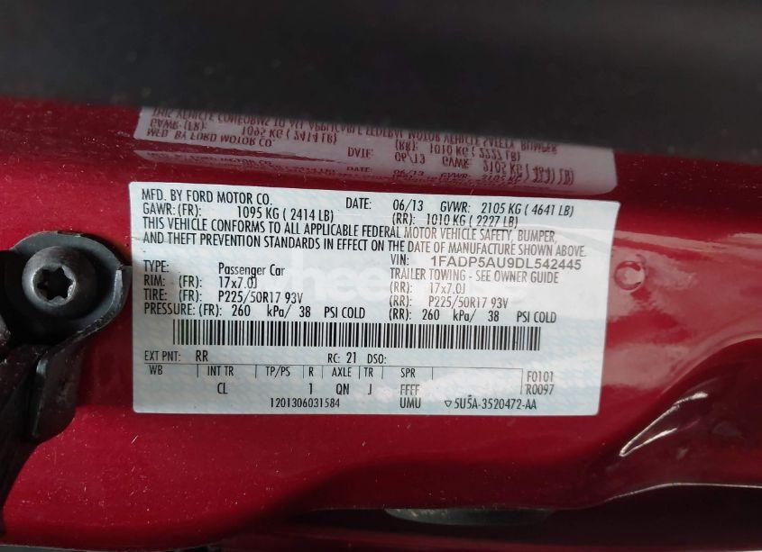 Photo 9 of 2013 Ford C-max HYBRID SE (VIN 1FADP5AU9DL542445)