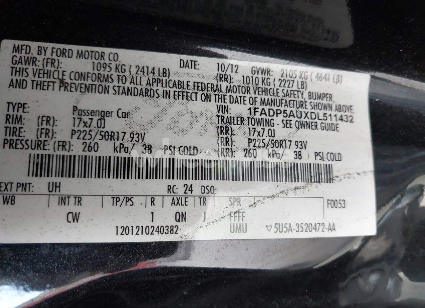 Photo 9 of 2013 Ford C-max HYBRID SE (VIN 1FADP5AUXDL511432)