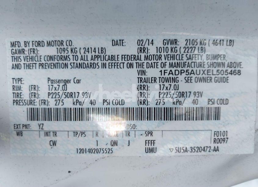 Photo 9 of 2014 Ford C-max HYBRID SE (VIN 1FADP5AUXEL505468)