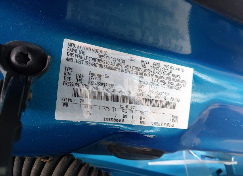 Photo 9 of 2013 Ford C-max HYBRID SEL (VIN 1FADP5BU0DL550612)