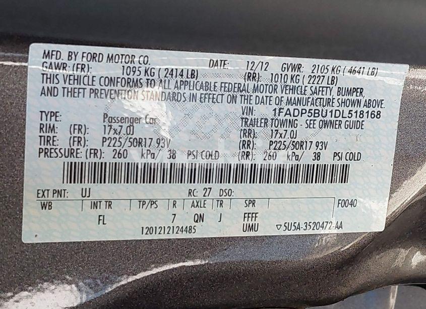 Photo 9 of 2013 Ford C-max HYBRID SEL (VIN 1FADP5BU1DL518168)