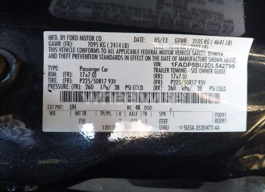 Photo 9 of 2013 Ford C-max HYBRID SEL (VIN 1FADP5BU2DL542799)