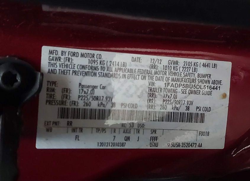 Photo 9 of 2013 Ford C-max HYBRID SEL (VIN 1FADP5BU5DL516441)