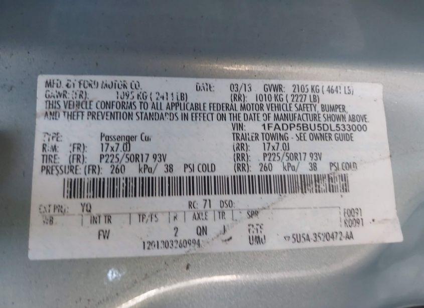 Photo 9 of 2013 Ford C-max HYBRID SEL (VIN 1FADP5BU5DL533000)