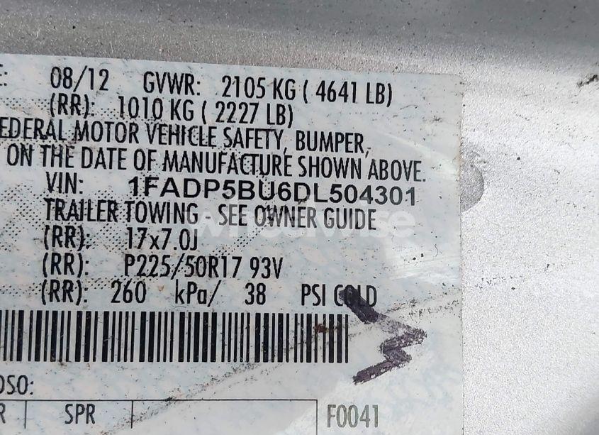 Photo 9 of 2013 Ford C-max HYBRID SEL (VIN 1FADP5BU6DL504301)