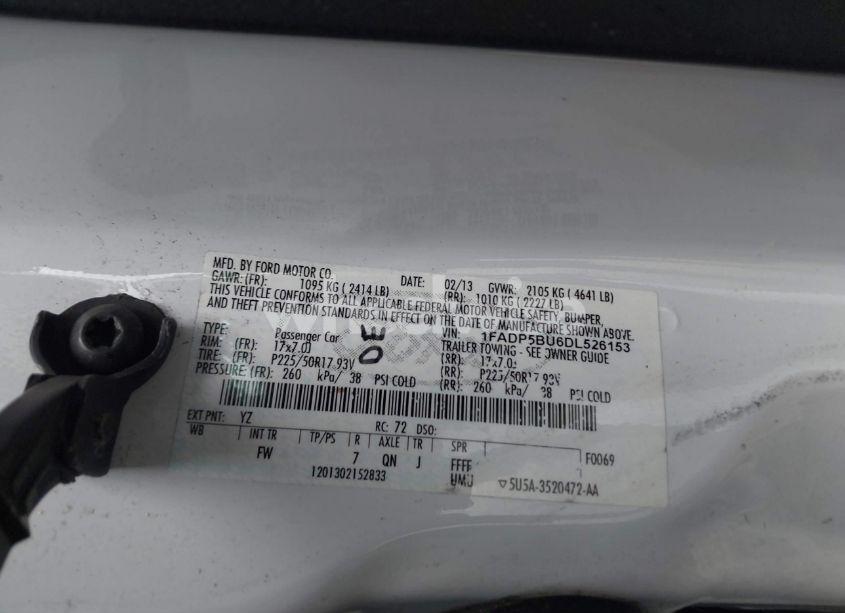 Photo 9 of 2013 Ford C-max HYBRID SEL (VIN 1FADP5BU6DL526153)