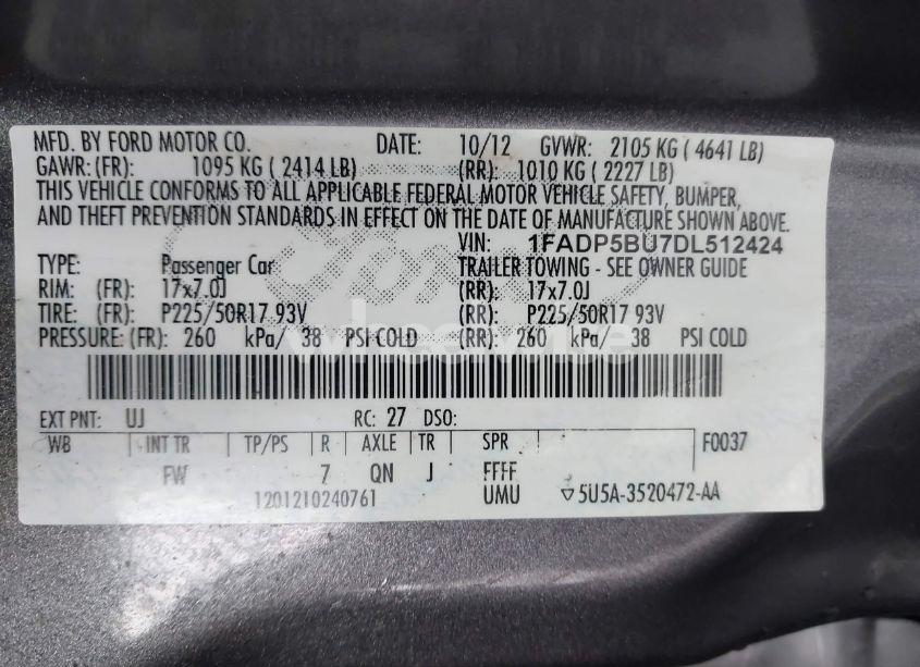 Photo 9 of 2013 Ford C-max HYBRID SEL (VIN 1FADP5BU7DL512424)