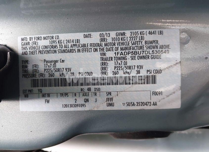 Photo 9 of 2013 Ford C-max HYBRID SEL (VIN 1FADP5BU7DL530549)