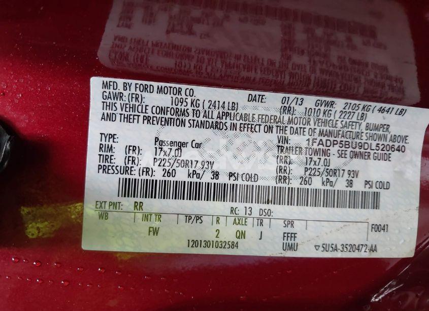 Photo 9 of 2013 Ford C-max HYBRID SEL (VIN 1FADP5BU9DL520640)