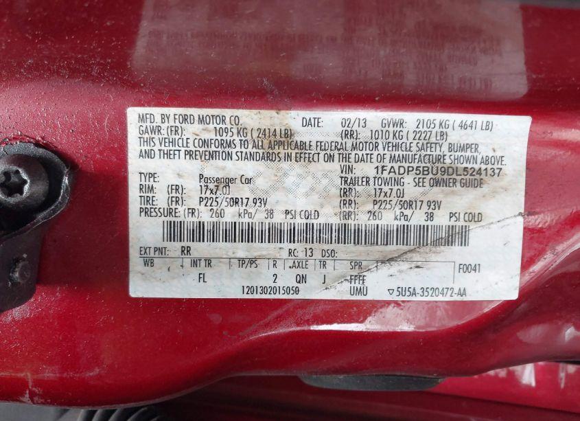 Photo 9 of 2013 Ford C-max HYBRID SEL (VIN 1FADP5BU9DL524137)