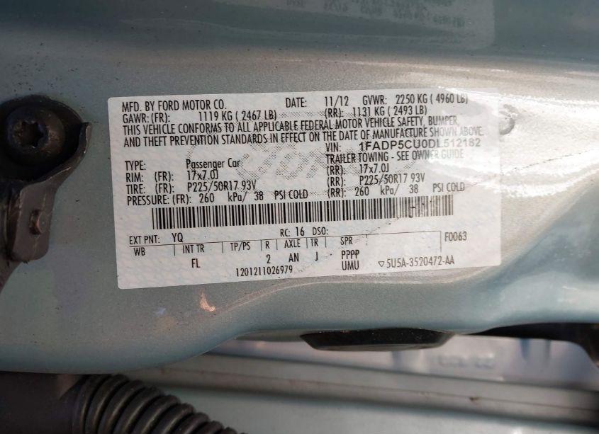Photo 9 of 2013 Ford C-max ENERGI SEL (VIN 1FADP5CU0DL512182)