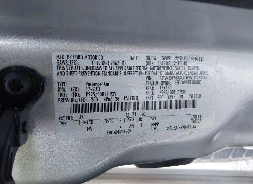 Photo 9 of 2016 Ford C-max ENERGI SEL (VIN 1FADP5CU0GL117715)