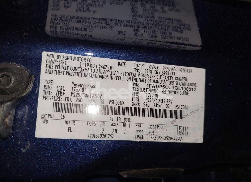 Photo 9 of 2016 Ford C-max ENERGI SEL (VIN 1FADP5CU1GL100812)