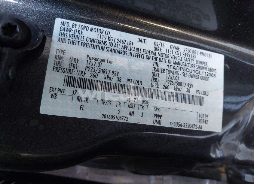 Photo 9 of 2016 Ford C-max ENERGI SEL (VIN 1FADP5CU1GL112085)