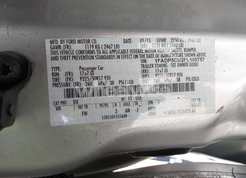 Photo 9 of 2015 Ford C-max ENERGI SEL (VIN 1FADP5CU2FL105757)