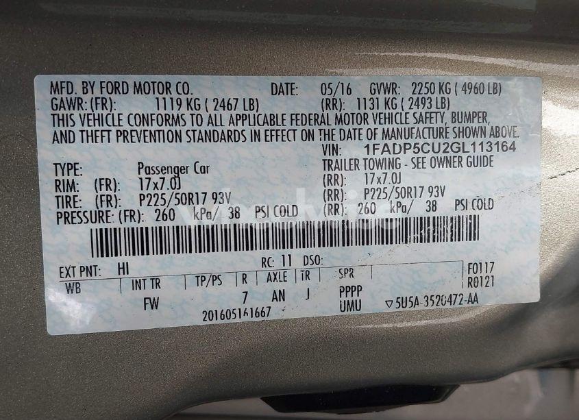 Photo 9 of 2016 Ford C-max ENERGI SEL (VIN 1FADP5CU2GL113164)