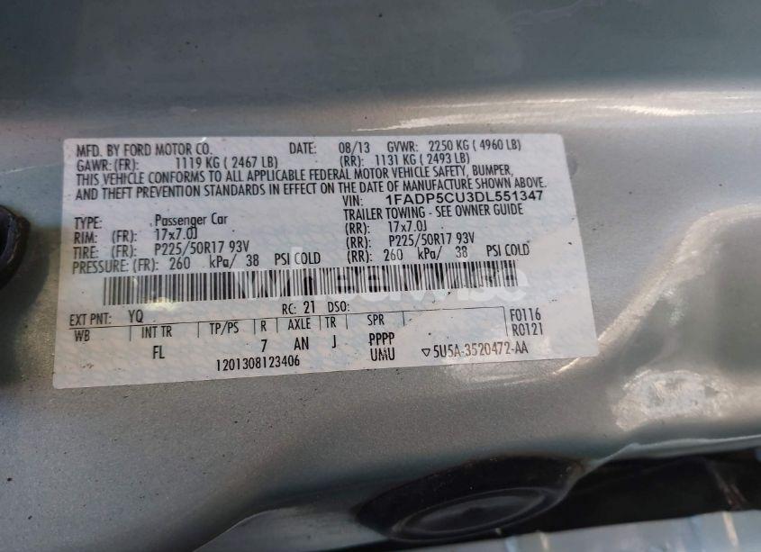 Photo 9 of 2013 Ford C-max ENERGI SEL (VIN 1FADP5CU3DL551347)