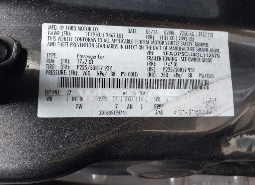 Photo 9 of 2016 Ford C-max ENERGI SEL (VIN 1FADP5CU4GL112579)