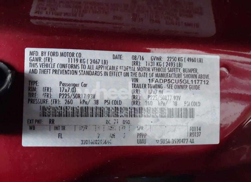 Photo 9 of 2016 Ford C-max ENERGI SEL (VIN 1FADP5CU5GL117712)