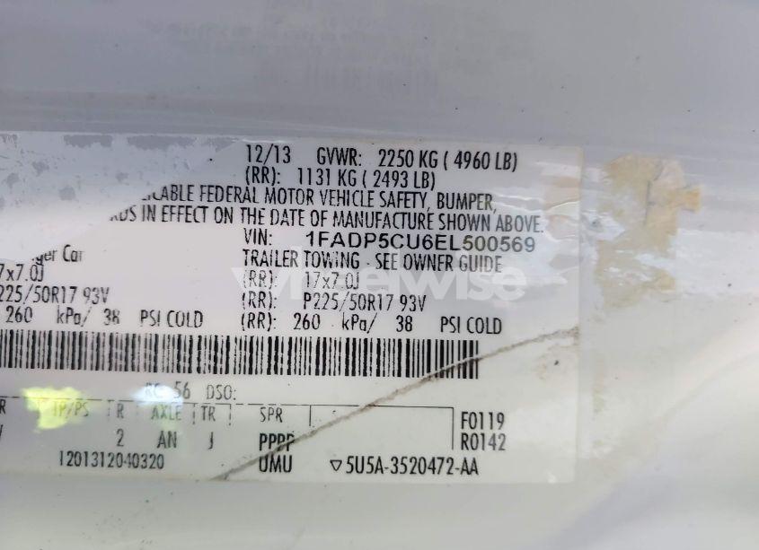 Photo 9 of 2014 Ford C-max ENERGI SEL (VIN 1FADP5CU6EL500569)