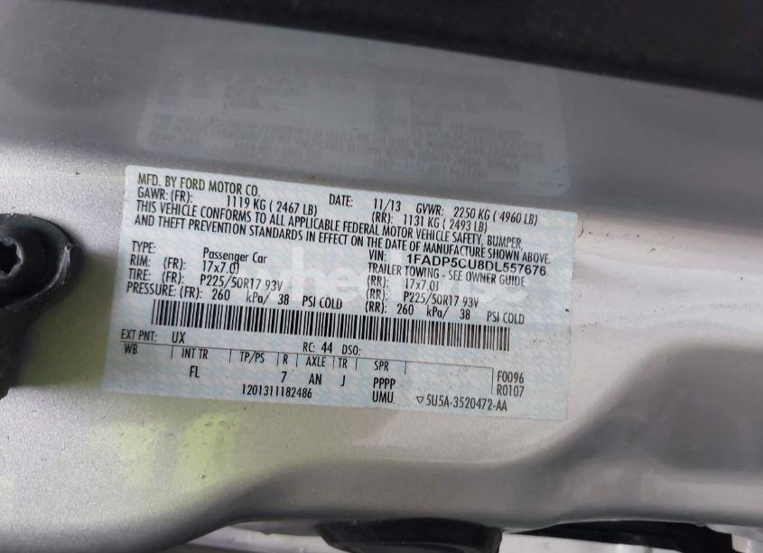 Photo 9 of 2013 Ford C-max ENERGI SEL (VIN 1FADP5CU8DL557676)