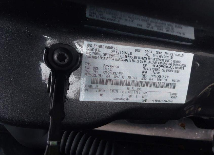 Photo 9 of 2018 Ford C-max HYBRID TITANIUM (VIN 1FADP5DU4JL106075)