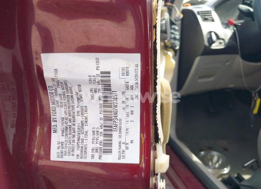 Photo 9 of 2007 Ford Focus S/SE/SES (VIN 1FAFP34N07W338511)