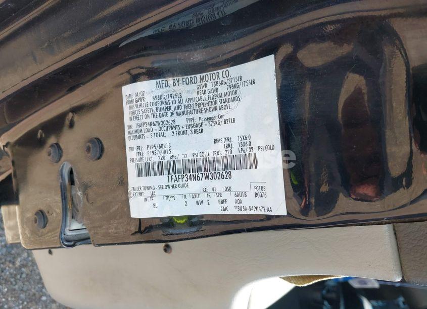 Photo 9 of 2007 Ford Focus S/SE/SES (VIN 1FAFP34N67W302628)