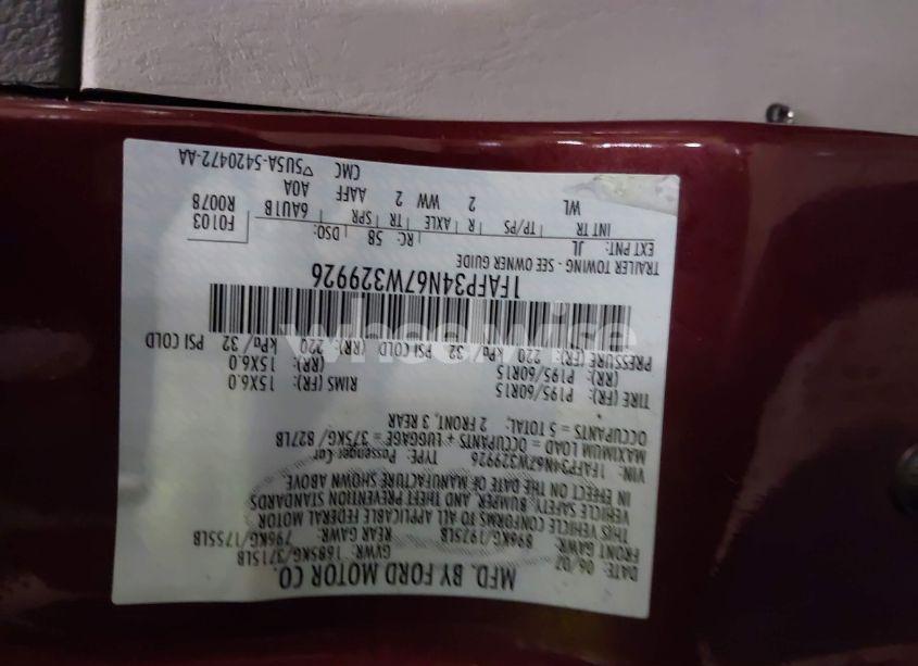 Photo 9 of 2007 Ford Focus S/SE/SES (VIN 1FAFP34N67W329926)