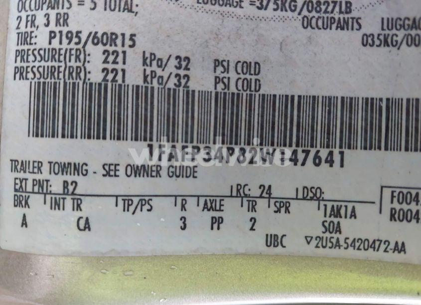 Photo 9 of 2002 Ford Focus SE (VIN 1FAFP34P82W147641)