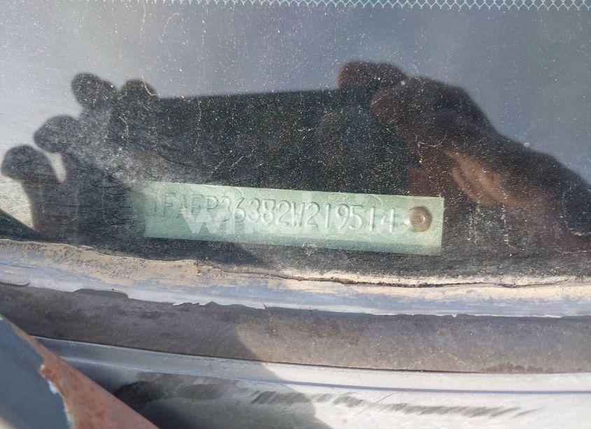 Photo 12 of 2002 Ford Focus SE/ZTW (VIN 1FAFP36382W219514)