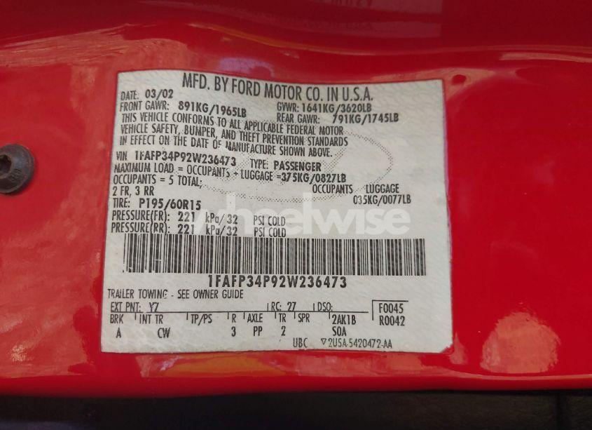 Photo 9 of 2007 Ford Focus S/SE/SES (VIN 1FAFP37N77W156235)