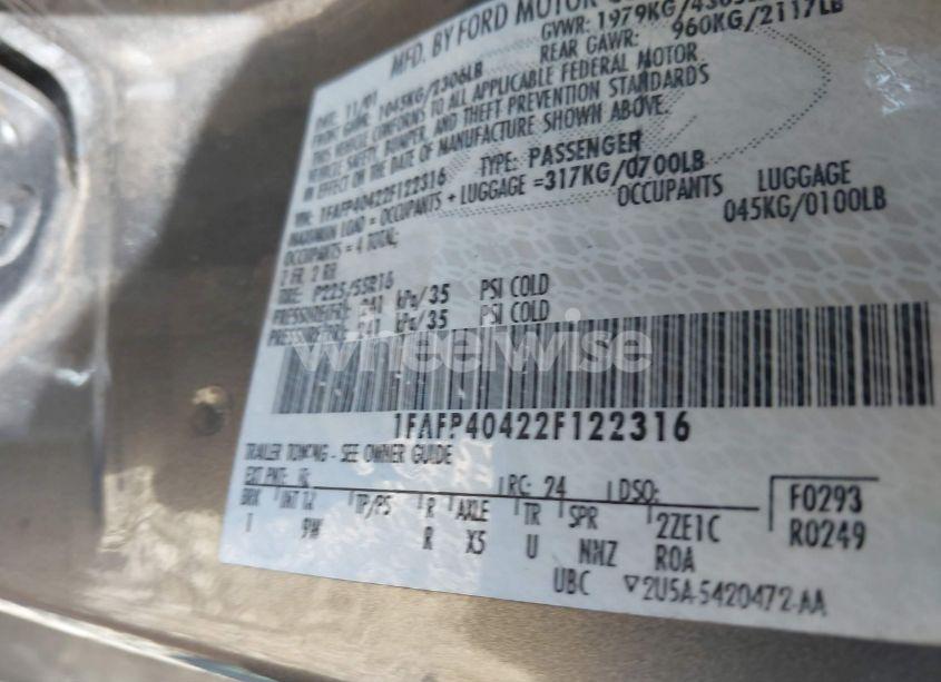 Photo 9 of 2002 Ford Mustang (VIN 1FAFP40422F122316)