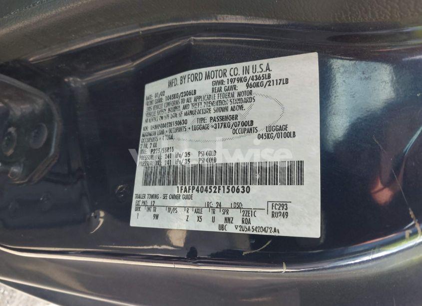 Photo 9 of 2002 Ford Mustang (VIN 1FAFP40452F150630)