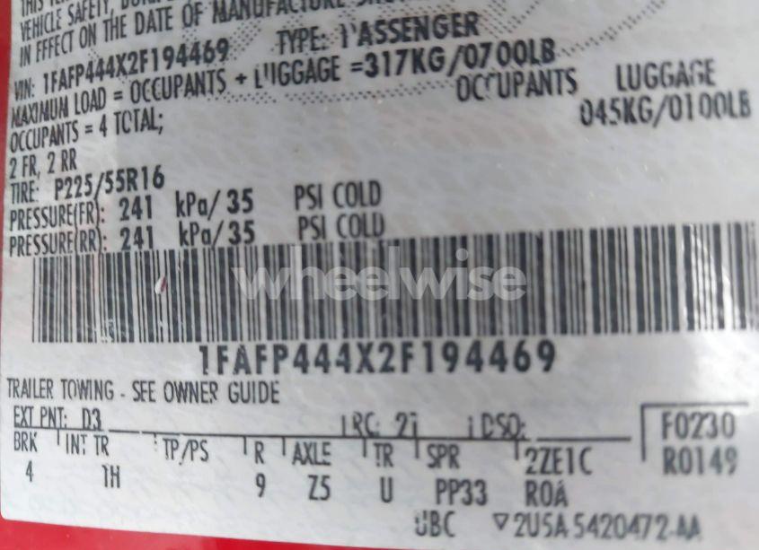 Photo 9 of 2002 Ford Mustang (VIN 1FAFP444X2F194469)