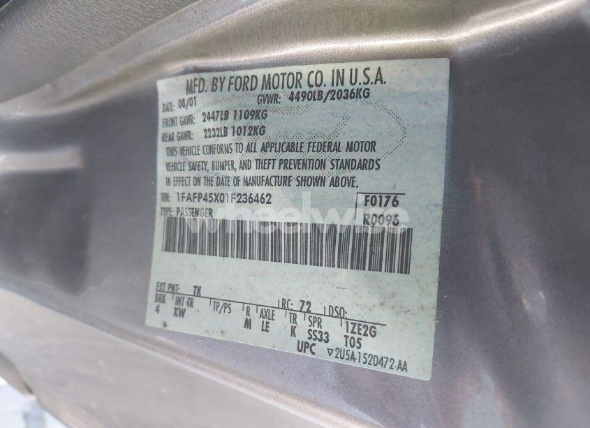 Photo 9 of 2001 Ford Mustang GT (VIN 1FAFP45X01F236462)