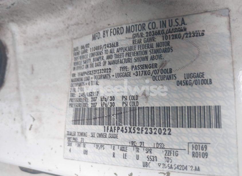 Photo 9 of 2002 Ford Mustang GT (VIN 1FAFP45X52F232022)