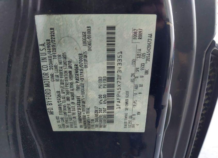 Photo 9 of 2003 Ford Mustang GT (VIN 1FAFP45X73F343351)