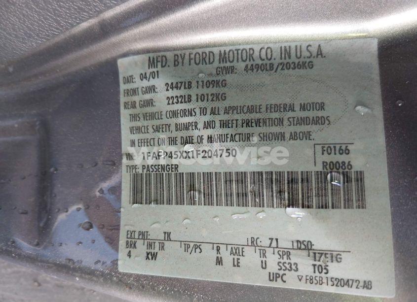 Photo 9 of 2001 Ford Mustang GT (VIN 1FAFP45XX1F204750)