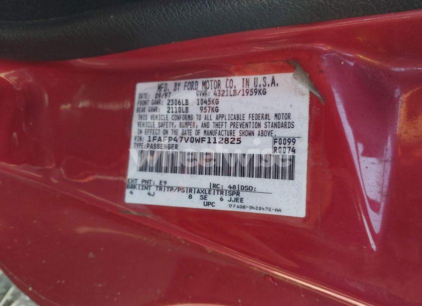 Photo 9 of 1998 Ford Mustang SVT COBRA (VIN 1FAFP47V0WF112825)