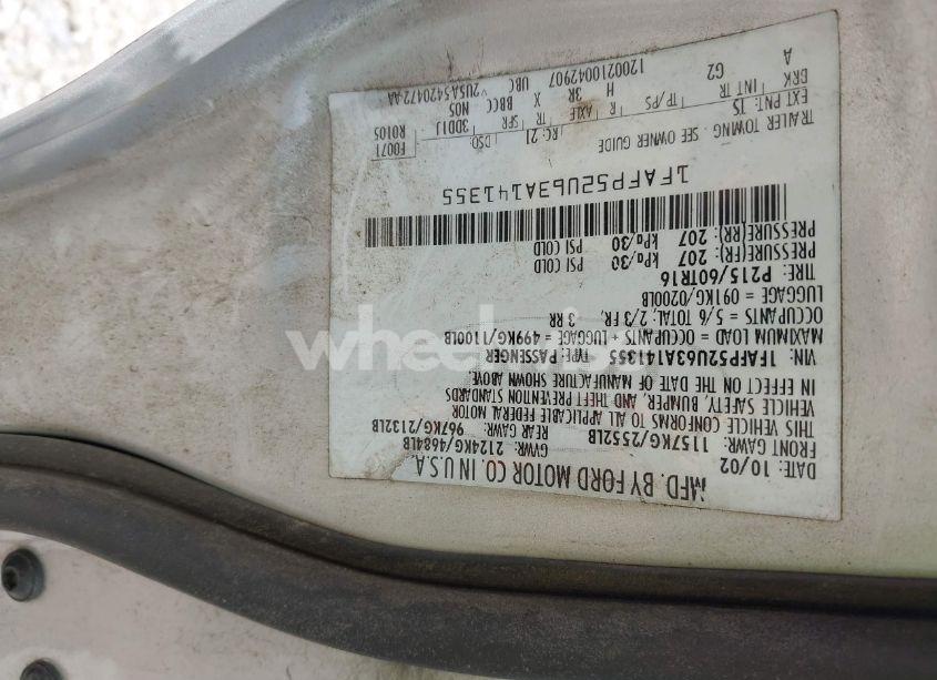 Photo 9 of 2003 Ford Taurus LX (VIN 1FAFP52U63A141355)